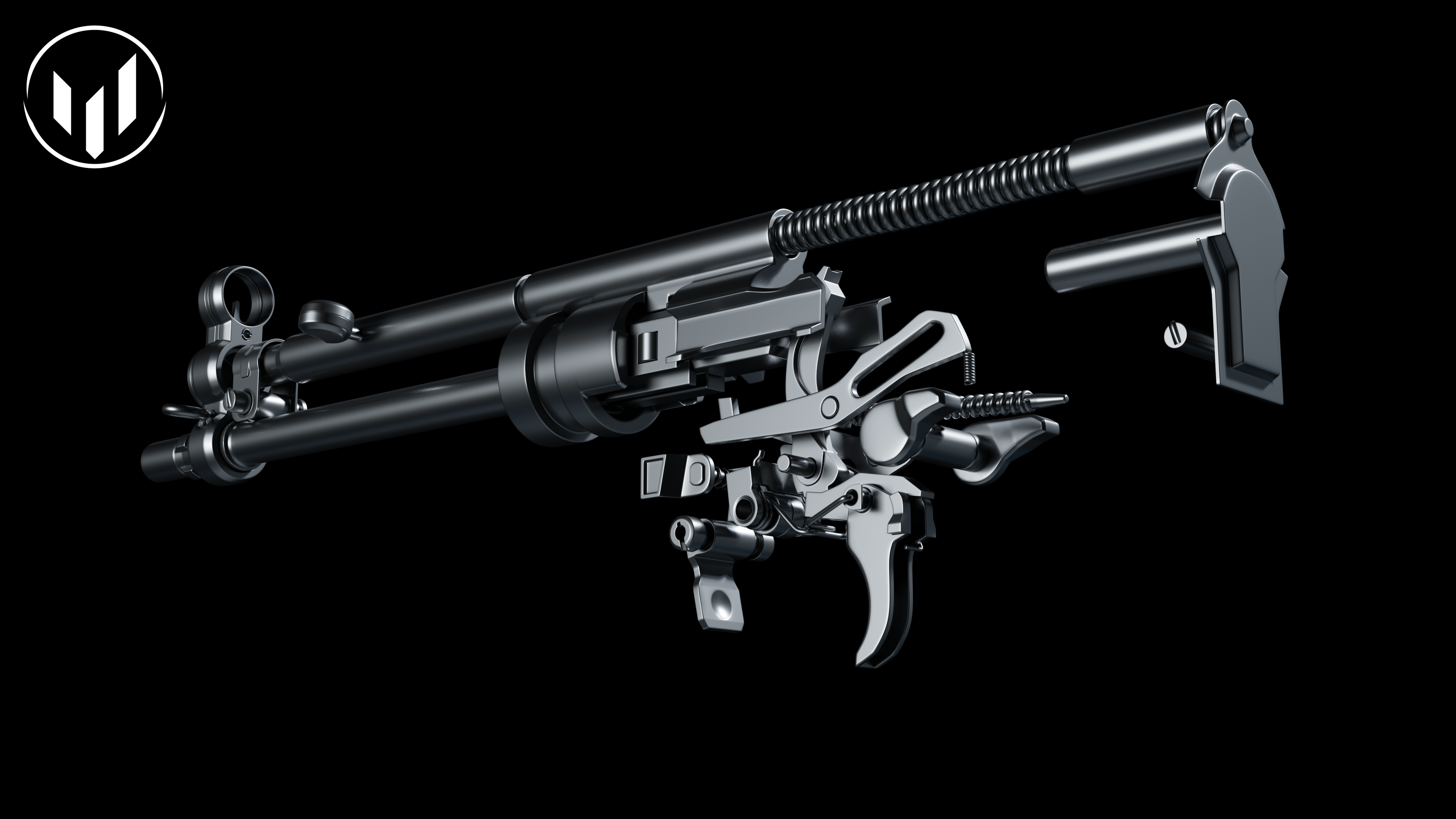 MP5 with disassembly (highpoly) preview image 3